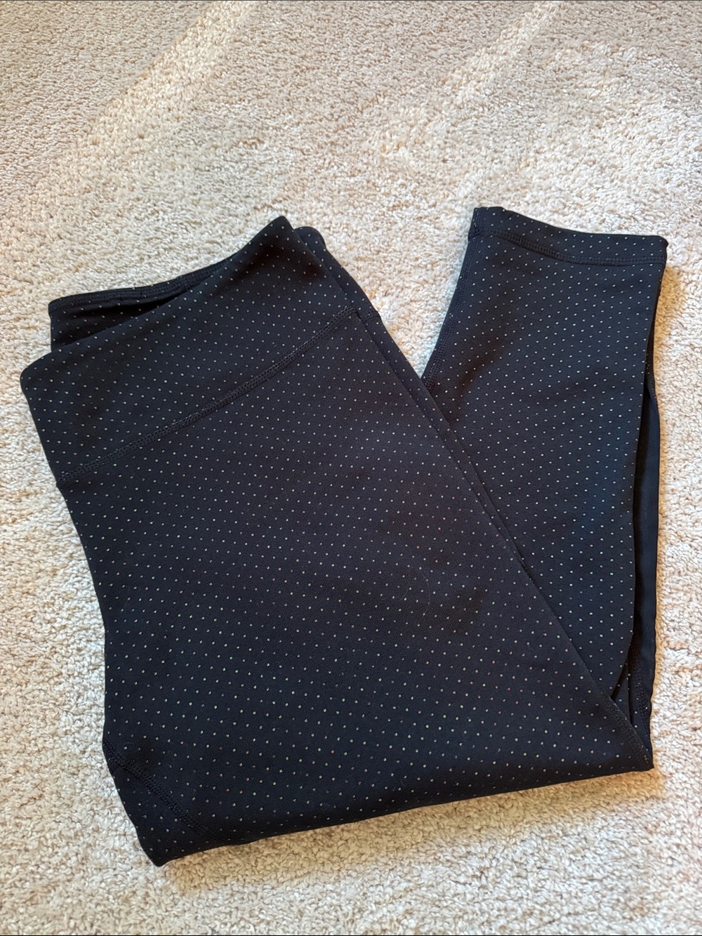 🌈Zella Black Leggings with Multicolor Dots. 🌈